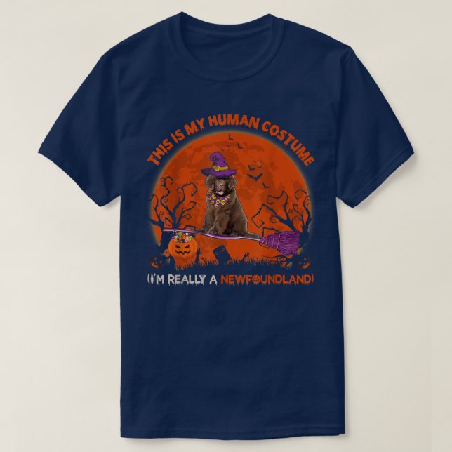 This Is My Human Costume I'm Really A Newfoundland T-Shirt (Design Front)