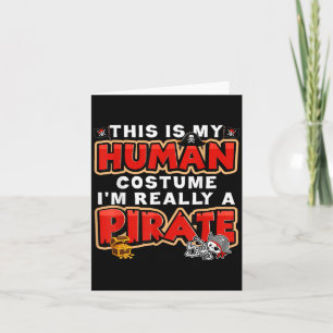 This Is My Human Costume I'm Really A Rate Hallowe Card
