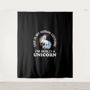 This Is My Human Costume I'm Really A Unicorn Hall Tapestry