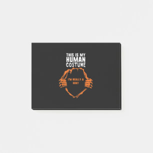 This Is My Human Costume Im Really Goat Halloween Post-it Notes