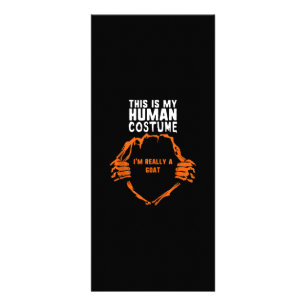 This Is My Human Costume Im Really Goat Halloween Rack Card