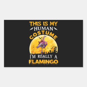 This Is My Human Costume Really Flamingo Halloween Sticker