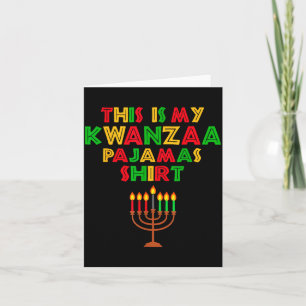 This Is My Kwanzaa Pajamas Seven Principles Candle Card