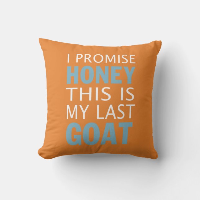 This is my last goat throw pillow (Front)