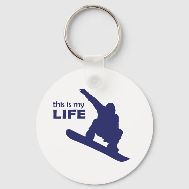 This Is My Life (Snowboarding) Keychain (Front)