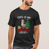 This is My Llama Santa Hat Christmas Pajama T Shir