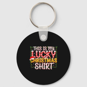 This Is My Lucky Christmas Gambling Shirt Bold Hol Keychain