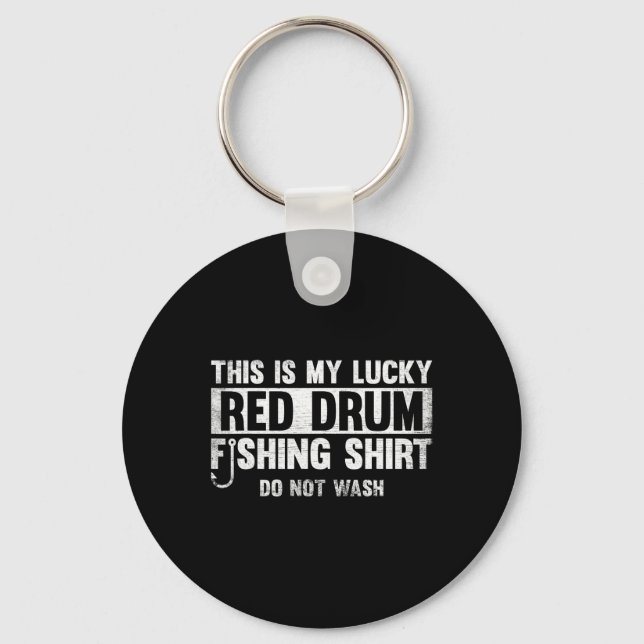 This Is My Lucky Red Drum Fishing Gift  Keychain (Front)