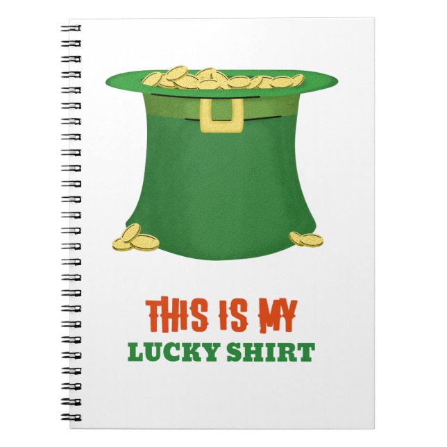 This Is My Lucky Shirt Notebook (Front)