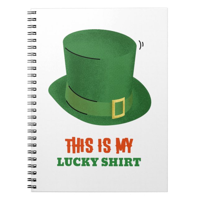 This Is My Lucky Shirt Notebook (Front)