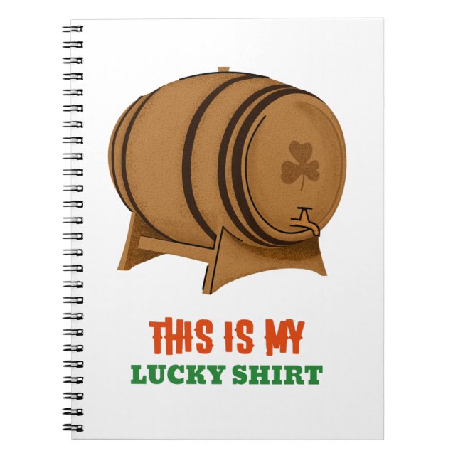This Is My Lucky Shirt Notebook (Front)