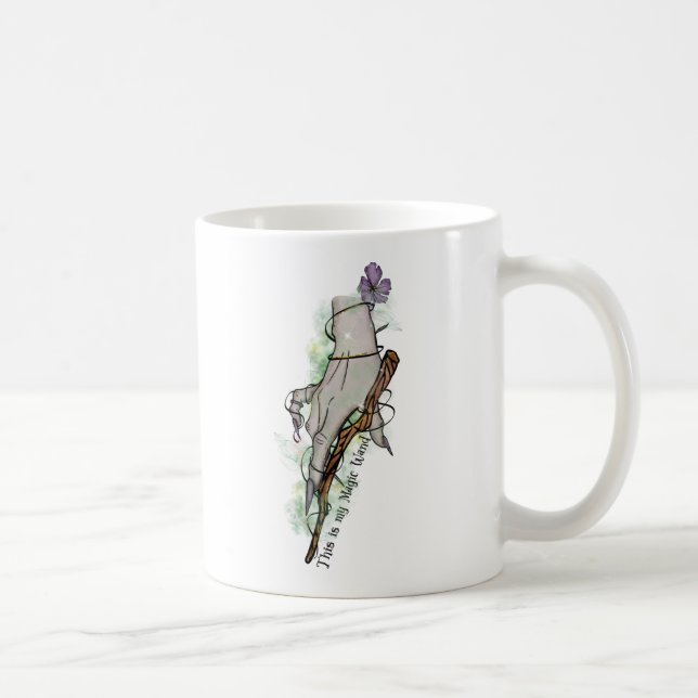 This Is My Magic Wand – Gothic Witch Hand Coffee Mug (Right)