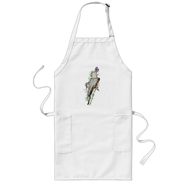 This Is My Magic Wand – Gothic Witch Hand Long Apron (Front)