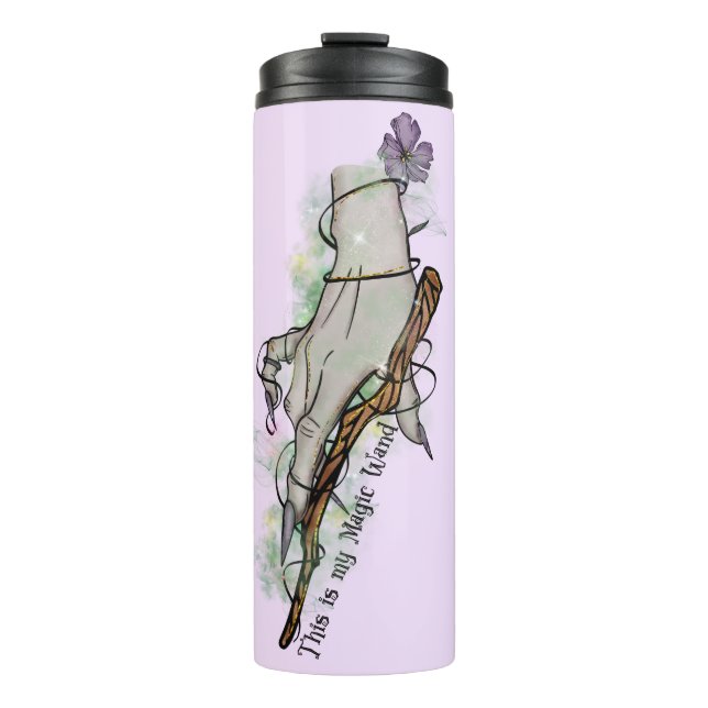 This Is My Magic Wand – Gothic Witch Hand Thermal Tumbler (Front)