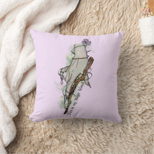 This Is My Magic Wand – Gothic Witch Hand Throw Pillow