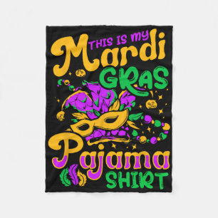 This Is My Mardi Gras Pajama Women Fleece Blanket