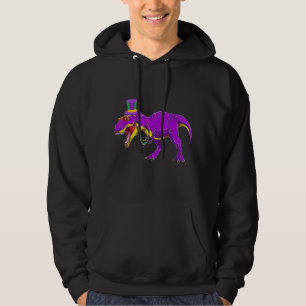 This Is My Mardi Grawr Gras Yellow Pajama T Rex Me Hoodie