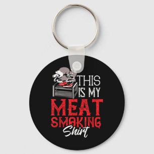 This Is My Meat Smoking Shirt Funny Bbq Grilling Keychain