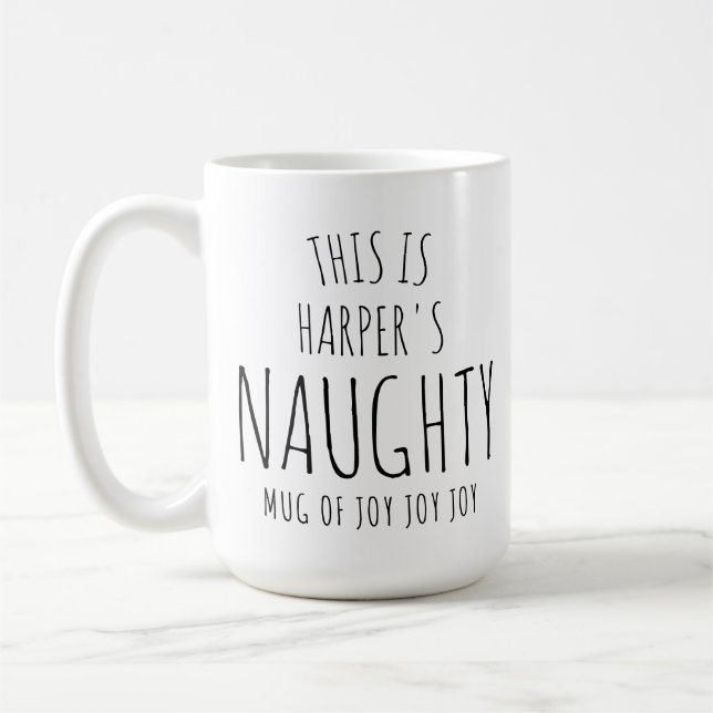 ‘This is my Naughty Mug of Joy' Customizable Fun  (Left)