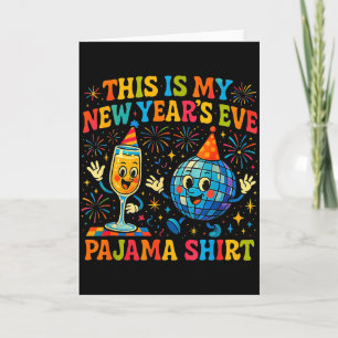 This Is My New Year’s Eve Pajama Funny Retro Gift Card