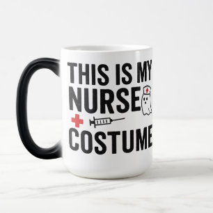 This Is My Nurse Costume Ghost Syringe Funny Quote Magic Mug