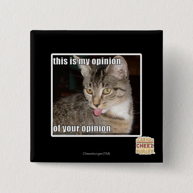 this is my opinion 2 inch square button (Front)
