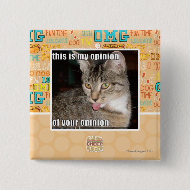 this is my opinion 2 inch square button (Front)