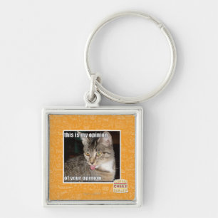 this is my opinion keychain