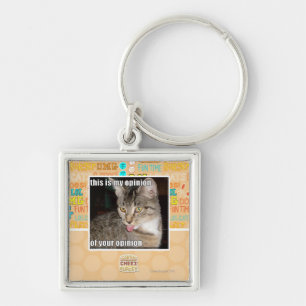 this is my opinion keychain