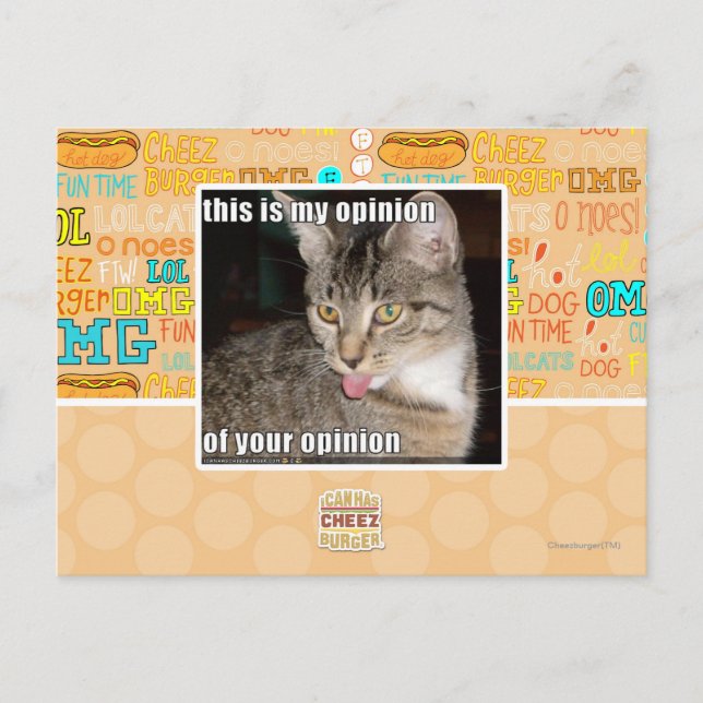 this is my opinion postcard (Front)