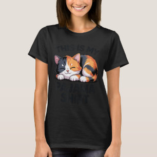 This Is My Pajama Funny Calico Cat T-Shirt