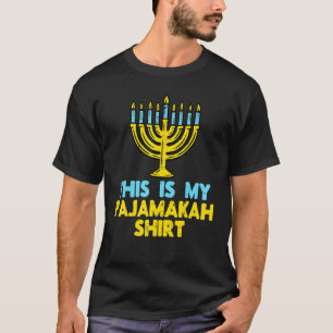 This Is My Pajamakah  Menorah Hanukkah Pyjamas Cha T-Shirt