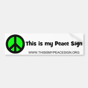 This Is My Peace Sign Bumper Sticker