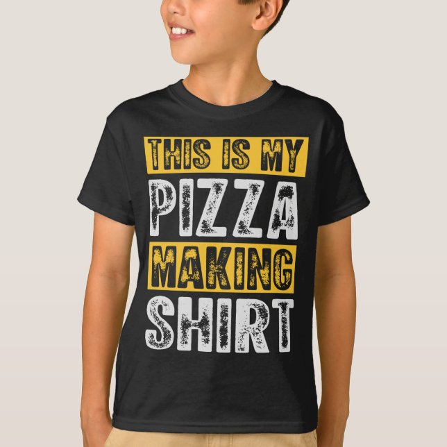 This Is My Pizza Making Pizzaholic Italian Pizza L T-Shirt (Front)