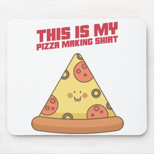 This Is My Pizza Making Shirt Heart Mouse Pad (Front)