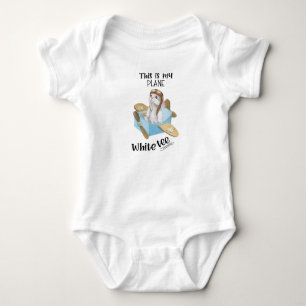 This Is My Plane White Tee, Aviation Themed Baby Bodysuit