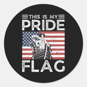 This Is My Pride Flag 4Th Of July Usa Us American  Classic Round Sticker