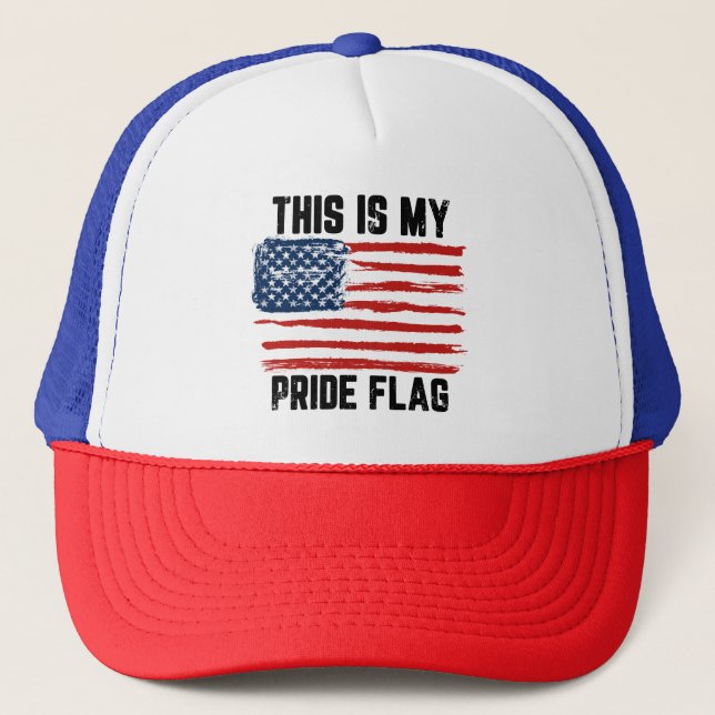 This Is My Pride Flag, American Flag Hat (Front)