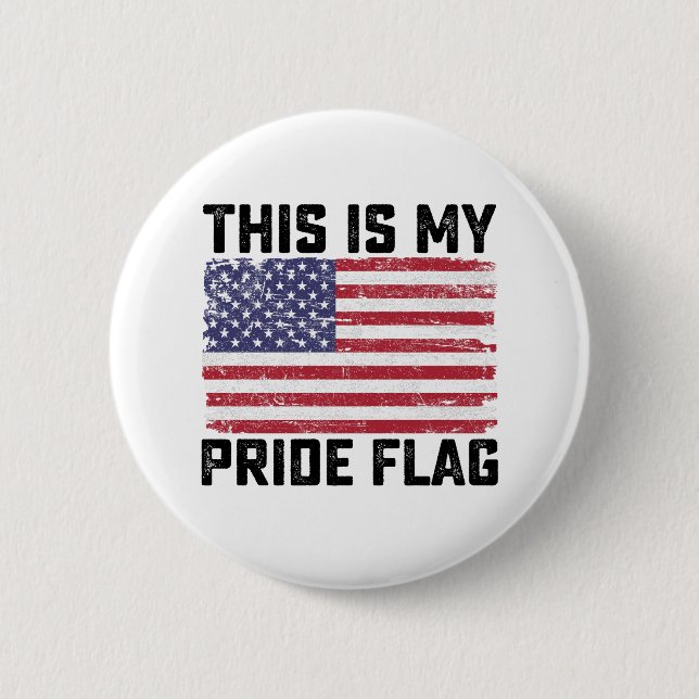 This Is My Pride Flag USA 2 Inch Round Button (Front)