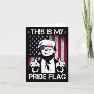 This Is My Pride Flag Usa American 4th Of July On Card