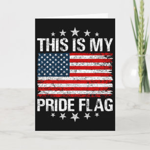 This Is My Pride Flag Usa American 4th Of July Pat Card