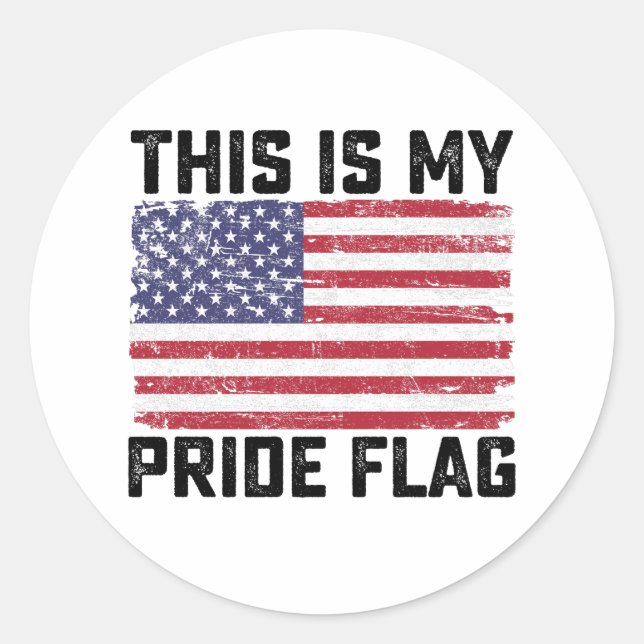 This Is My Pride Flag USA Classic Round Sticker (Front)