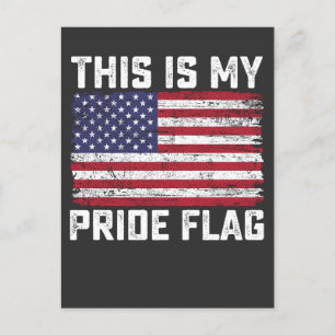 This Is My Pride Flag USA Invitation Postcard