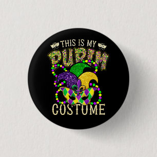 This Is My Purim Costume Jewish Purim Mardi Gras M 1 Inch Round Button