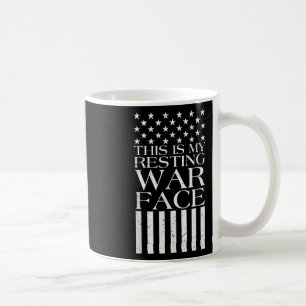 This Is My Resting War Face U.s. Flag Veteran  Coffee Mug