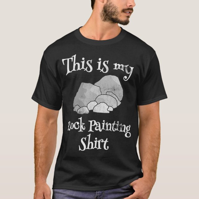 This is my Rock Painting T shirt womens hobby top  (Front)