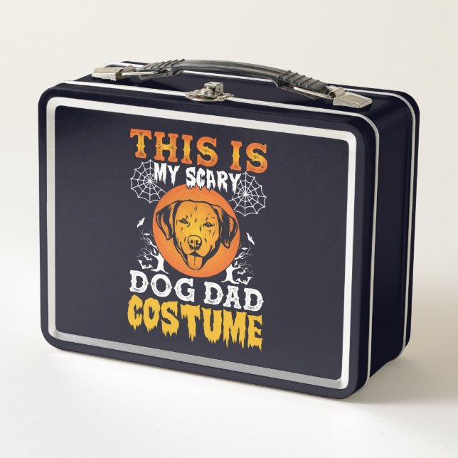This is My Scary Dog Dad Costume Metal Lunch Box (Front)