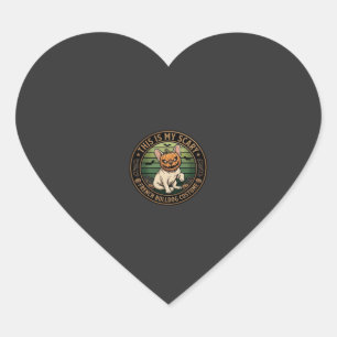 This Is My Scary French Bulldog Costume Halloween Heart Sticker