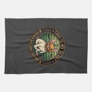 This Is My Scary French Bulldog Costume Halloween Kitchen Towel