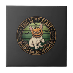 This Is My Scary French Bulldog Costume Halloween Tile